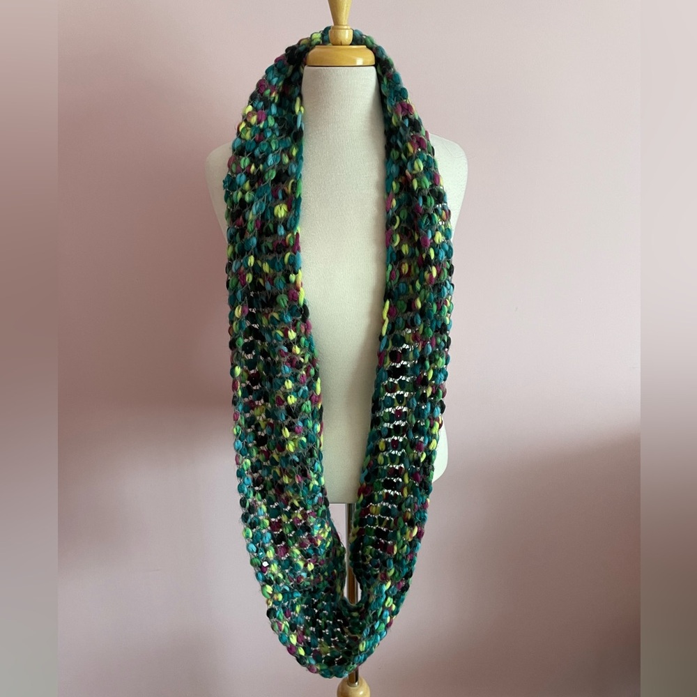 Multicolor Knit Infinity Scarf - Picture 3 of 5